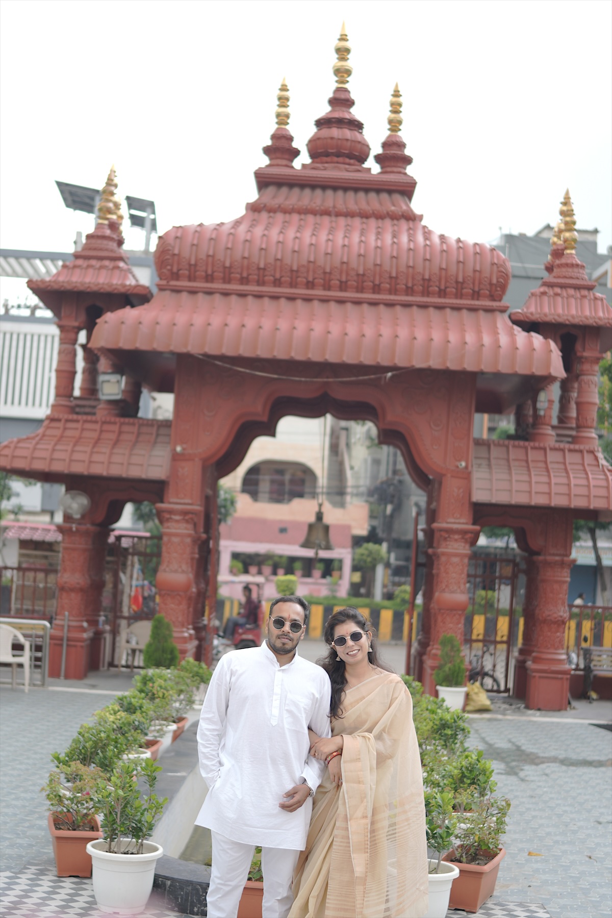 At the red temple gate